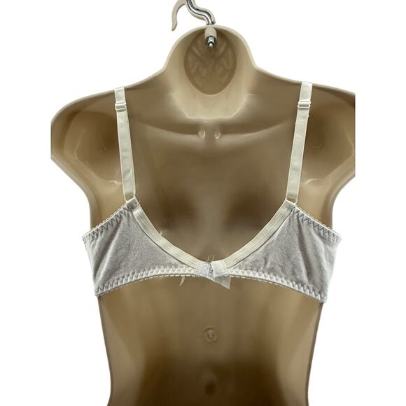 Vintage Felina White Eyelet Padded Wire Balconette Bra 36C - Picture 8 of 8